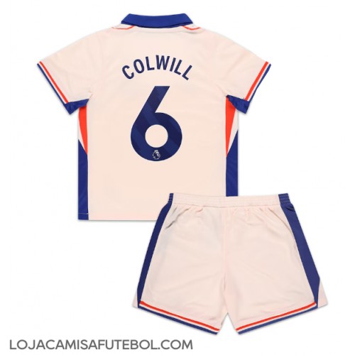 Camisa de Futebol Chelsea Levi Colwill #6 Equipamento Secundário Infantil 2024-25 Manga Curta (+ Calças curtas)